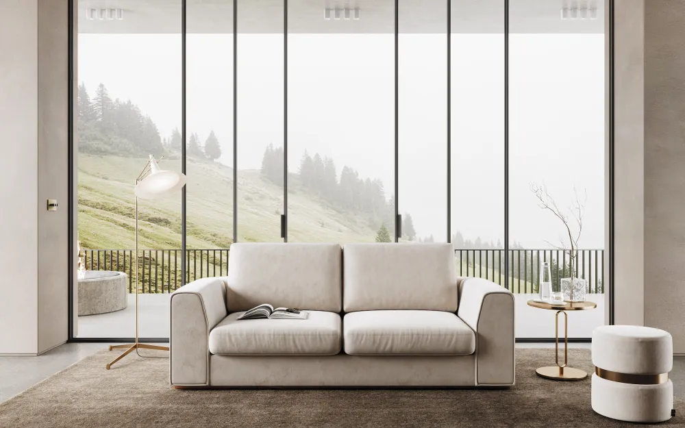 Sofá Still em Cinza de 2 Lugares